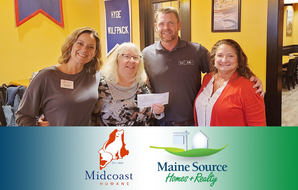 Maine Source Homes & Realty Donates $5,000 to Midcoast Humane